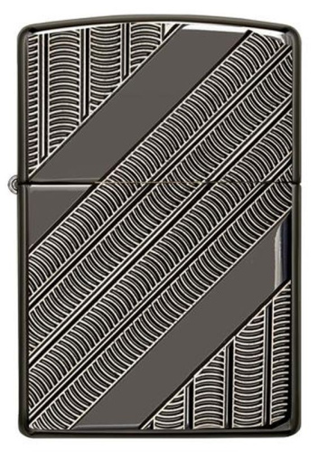 Зажигалка ZIPPO Armor™ с покрытием High Polish Black Ice®, латунь/сталь, чёрная, 36x12x56 мм, 29422 фото 2