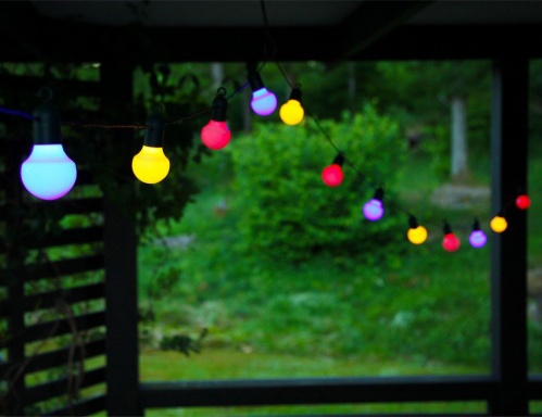 Электрогирлянда PARTY BALLS с крючками, 20 акварельных цветных ламп, 5.7+5 м, уличная, STAR trading