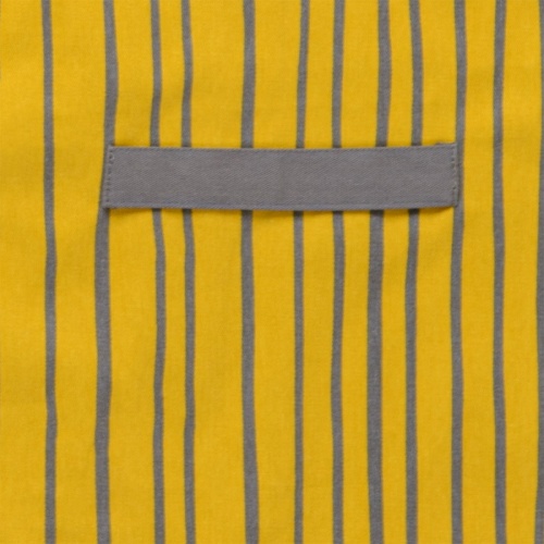 Фартук из хлопка горчичного цвета с принтом Полоски из коллекции prairie, 85х70 см фото 4