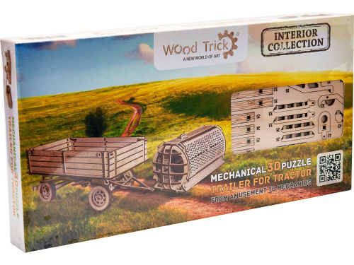 Механическая сборная модель Wood Trick Прицепы для трактора фото 3