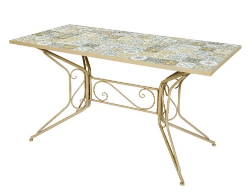 Садовая мебель с мозаикой "Тулуза" (стол и 4 кресла), металл, керамика, Kaemingk фото 6