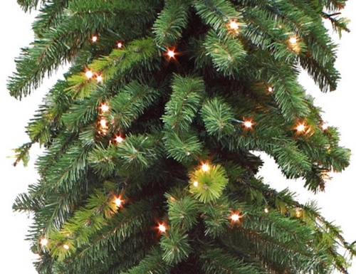 Хвойный сталактит с лампочками Фредерика, теплые белые LED лампы, "Пвх" + ЛЕСКА (Triumph Tree) фото 2