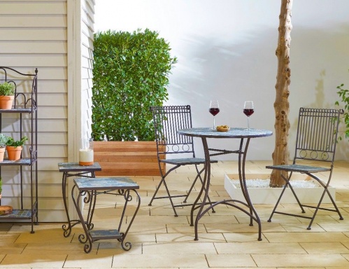 Комплект садовой мебели "Штутгарт", металл, мозаика, стол+2 стула, Kaemingk фото 6