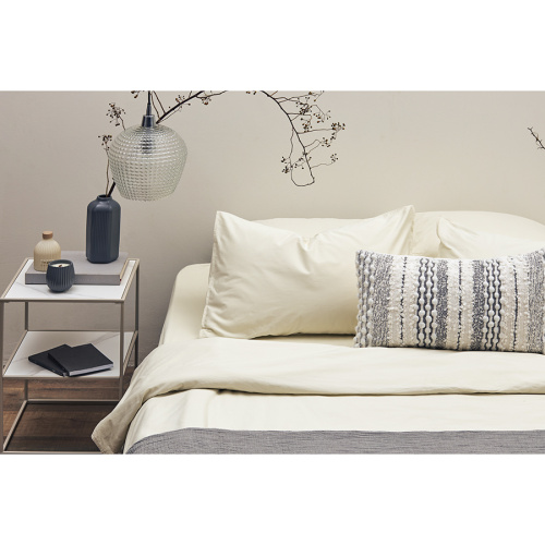 Комплект постельного белья из сатина серо-бежевого цвета с брашинг-эффектом из коллекции essential фото 9