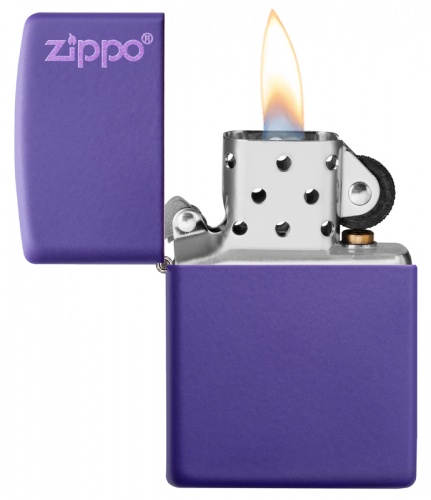Зажигалка Zippo Purple Matte Logo фото 2