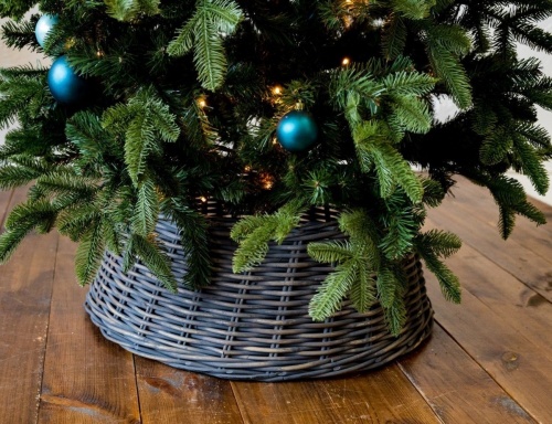 Плетёная корзина "Винтаж" для декорирования основания елки, National Tree Company фото 2