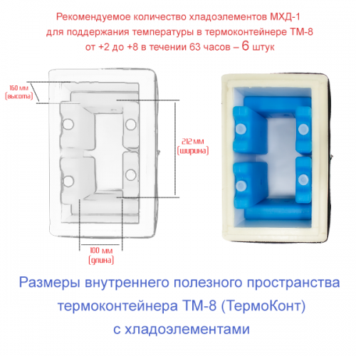 Термоконтейнер медицинский ТМ-8 в сумке-чехле фото 7