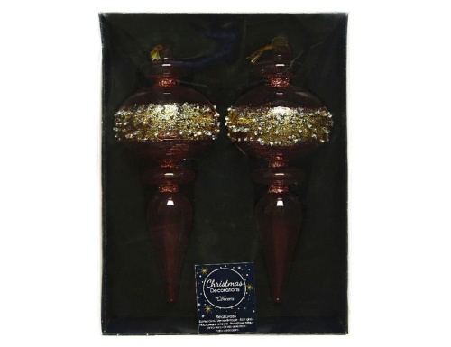 Стеклянные ёлочные подвески MAGIC VIAL, 20 см (упаковка 2 шт.), Kaemingk (Decoris) фото 2