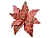 Пуансеттия АВРОРА на клипсе, полиэстер, розовый бархат, 28х4 см, Kaemingk