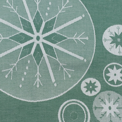 Салфетка из хлопка зеленого цвета с рисунком Ледяные узоры из коллекции new year essential, 53х53см фото 6