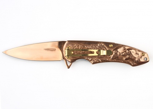 Нож Stinger, 84 мм, бронзовый фото 2