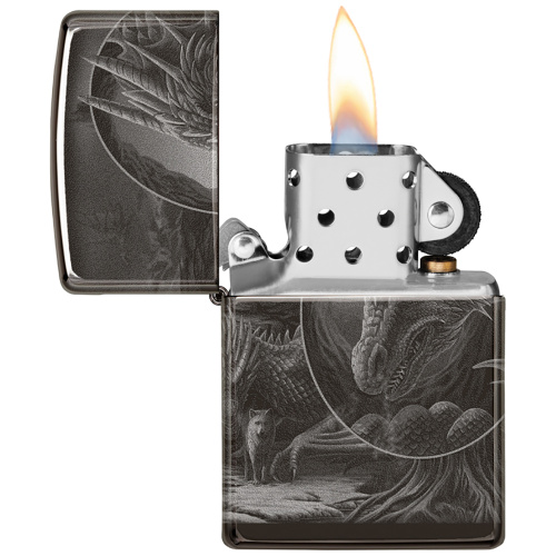 Зажигалка Zippo Lisa Parker с покрытием High Polish Black, чёрная, глянцевая, 38x13x57 мм фото 5