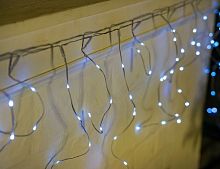 Светодиодная гирлянда Бахрома, 640 холодных белых LED-огней, 12.7х0.45 м, контроллер, прозрачный ПВХ, IP44, Koopman International