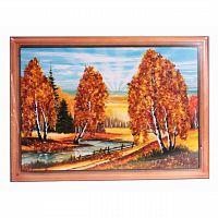 Картина "Осенний пейзаж" из янтаря, KR-39
