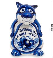 ГЛ-100 Копилка "Волк" бол. (Гжельский фарфор)
