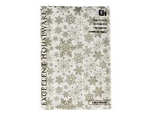 Скатерть БЛИЗЗАРД, серебряные снежинки, 130х180 см, Koopman International