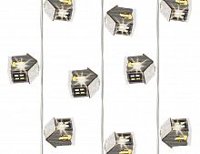 Электрогирлянда "Весёлые избушки", 20 тёплых белых LED-огней, 3.8+3 м, прозрачный провод, Kaemingk