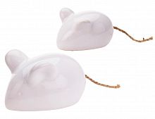Набор фигурок "Стильные мышки", керамика, белый, 7-10 см (2 шт.), Koopman International