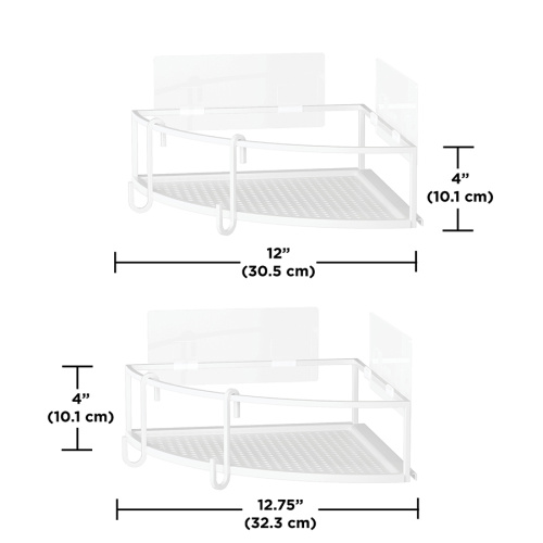 Набор из 2-х угловых полок для ванной cubiko фото 7