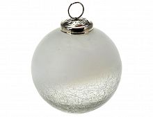 Ёлочный шар "Ледяной полутон", стекло, прозрачно белый, 10 см, Koopman International