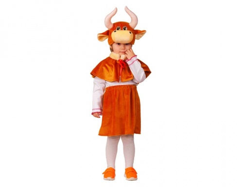 Карнавальный костюм Коровка Брусничка коричневая (плюш), 3-5 лет, Батик