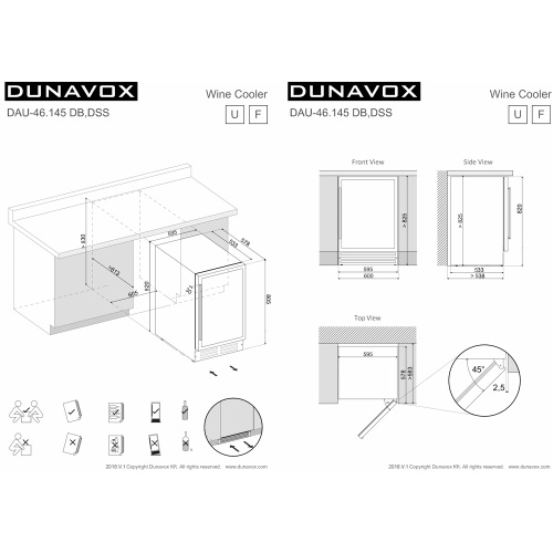 Винный шкаф Dunavox DAU-46.145 фото 3