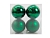 Набор однотонных пластиковых шаров, глянцевые и матовые, зеленый, 100 мм, упаковка 4 шт., Winter Decoration