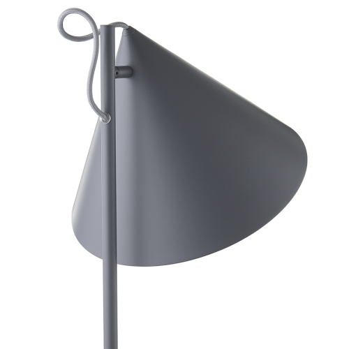 Лампа напольная benjamin, 142хD30 см, серая матовая, серый шнур фото 6