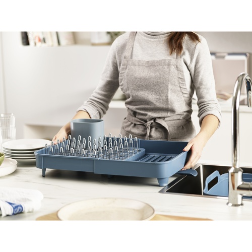 Сушилка для посуды раздвижная extend, синяя фото 9
