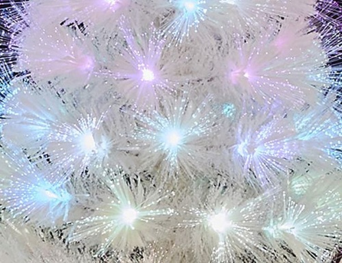 Оптоволоконная елка Пастельная радуга белая, "Пвх" (Edelman) фото 2