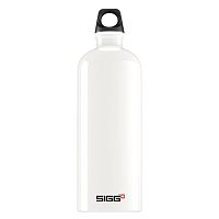 Бутылка Sigg Traveller (1 литр), белая (красная эмблема)