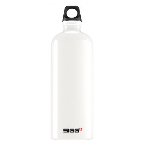 Бутылка Sigg Traveller (1 литр), белая (красная эмблема)