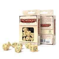 Набор кубиков Pathfinder "Playtest Dice set", 7 шт., бежево-зеленый