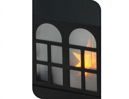 Светящееся украшение "Домик для огонька" чёрный, 1 тёплый белый LED-огонь, 6х8 см, разные модели, Koopman International фото 4
