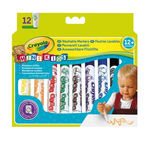 12 цветных фломастеров для малышей
