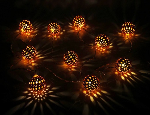 Электрогирлянда "Зара", 10 тёплых белых LED-огней, 1.5+0.3 м, батарейки, Koopman International фото 6