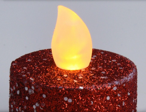 Набор светодиодных чайных свечей "Стильные искорки", тёплые белые LED-огни мерцающие, 4х3.8 см (4 шт.), Koopman International фото 3