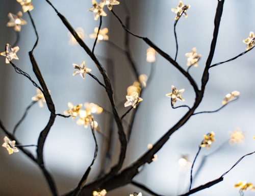 Мини-деревце "Звёздное тепло", 48 тёплых белых микро LED-огней, 0.45+3 м, Koopman International фото 2