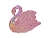 Ёлочное украшение ЛЕБЕДЬ, акрил, прозрачно-розовый радужный, 10.2 см, Forest Market