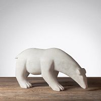 Белый медведь миниатюра камень roomers furniture, 55x18x26 см