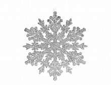 Набор снежинок "Нежные искорки", пластик, серебряный, 10 см (4 шт.), Koopman International