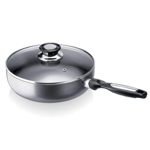 Сковорода глубокая BEKA PRO INDUC 28 см, из алюминия Bekadur Essential с 2-слойным антипригарным покрытием, цвет серый