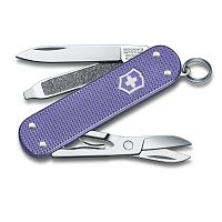 Нож-брелок Victorinox Classic SD Alox Colors, 58 мм, 5 функций, "Electric Lavender"