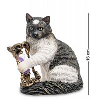 WS-842 Статуэтка "Кот с песочными часами" (Лиза Паркер)