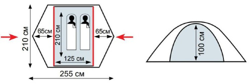 Палатка Tramp Cloud 2 Si dark фото 2