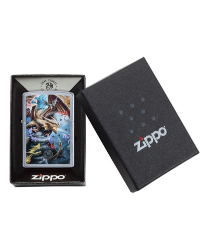 Зажигалка Zippo Anne Stokes, покрытие Street Chrome™, латунь/сталь, серебристая, матовая фото 2