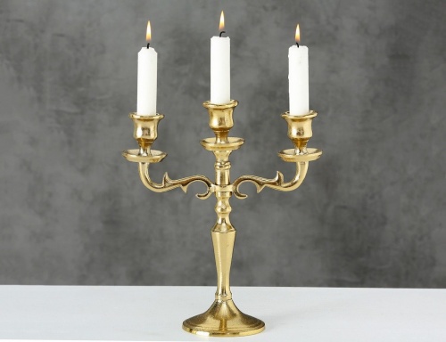 Канделябр "Варрас" под 3 свечи, золотой, 26 см, Boltze фото 2