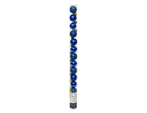 Набор пластиковых шаров "Миниатюрные" (глянцевые, матовые, глиттер), 3 см, упаковка 14 шт, Kaemingk