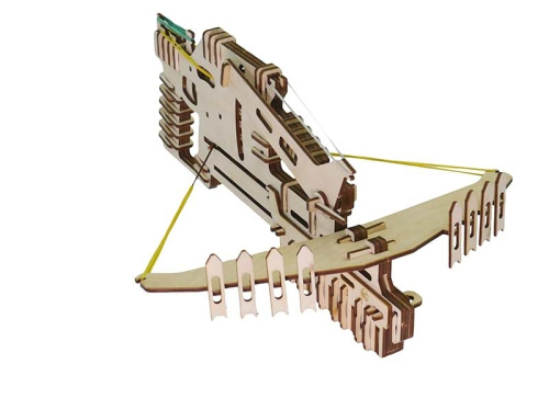 Конструктор Арбалет средний (8 зарядов) Паркматика из дерева фото 8