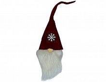 Новогоднее украшение для бутылки "Колпак со снежинкой", текстиль, красный, 48-50 см, Swerox